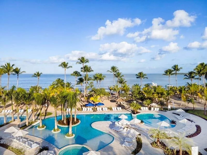 Pool and ocean view at Secrets Playa Esmeralda Miches